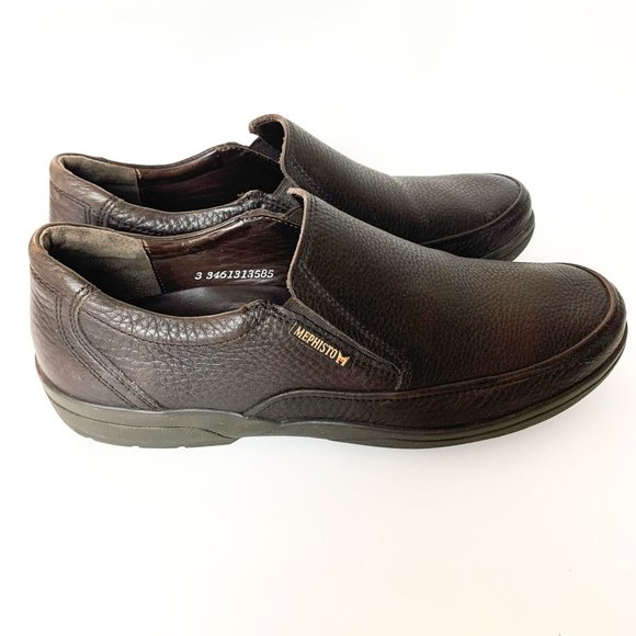 Memphisto brown leather slip on shoe loafer 11 - Picture 1 of 7